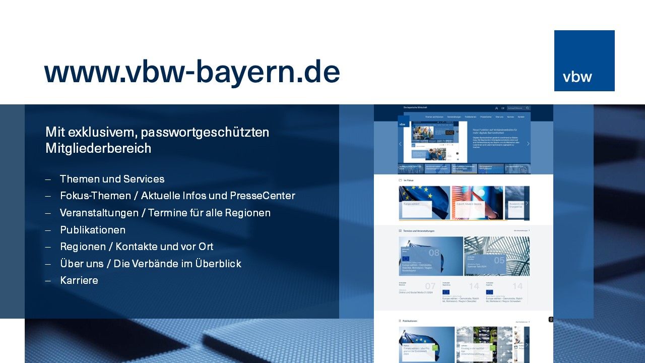 Die wichtigsten Fakten zur vbw