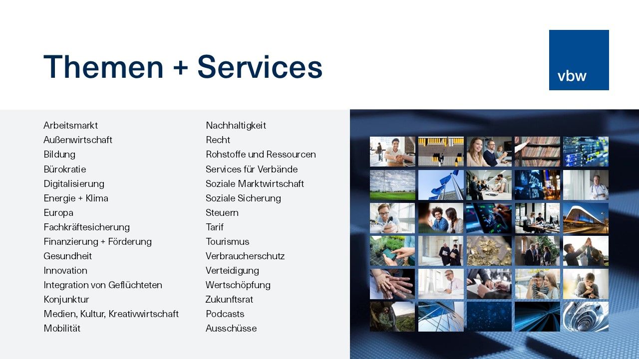 Die wichtigsten Fakten zur vbw