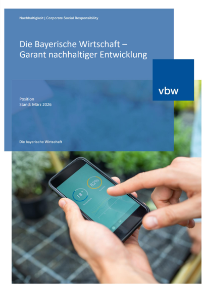Die bayerische Wirtschaft – Garant nachhaltiger Entwicklung